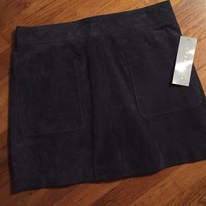 Navy Blue Suede Skirt by bagatelle. NWT! Size L